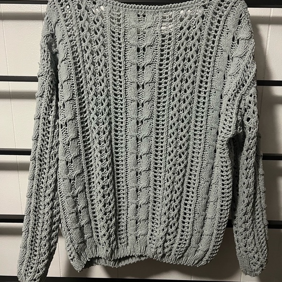 NWT Women’s Karen Hart Size M Crochet Type Green Sweater, A16 - Picture 5 of 11